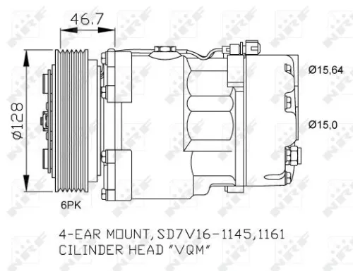 NRF Compressor, air conditioning (32489)