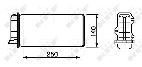 NRF Heat Exchanger, interior heating (53219)