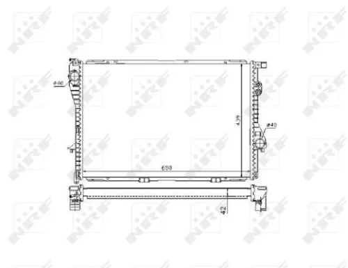 NRF Radiator, engine cooling (53721)
