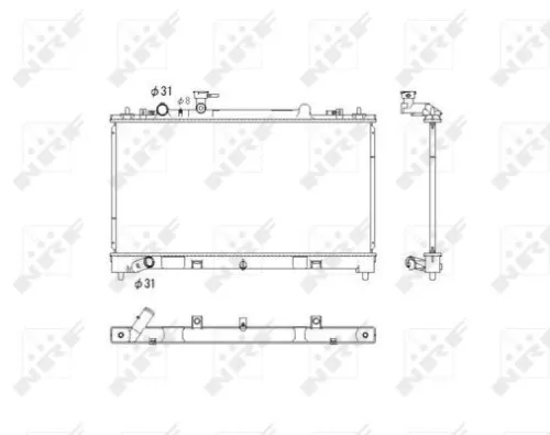 NRF Radiator, engine cooling (53752)