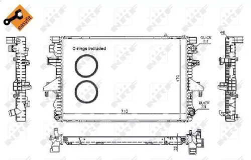 NRF Radiator, engine cooling (53795)
