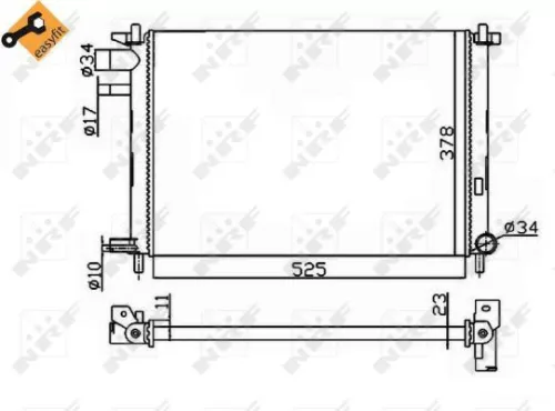 NRF Radiator, engine cooling (54667)