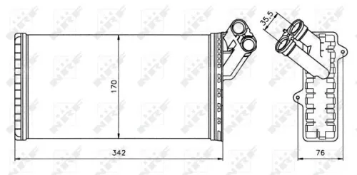 NRF Heat Exchanger, interior heating (58066)