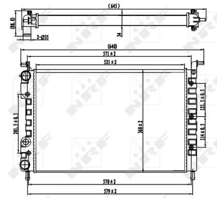 NRF Radiator, engine cooling (58219)