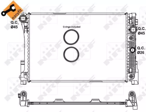 NRF Radiator, engine cooling (58335)