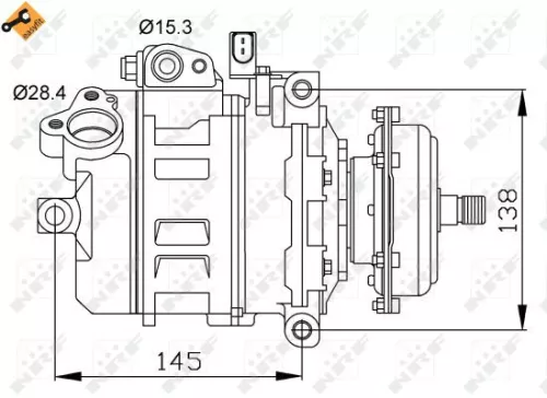 NRF Compressor, air conditioning (32148)