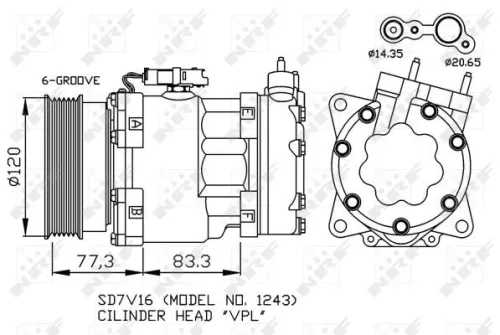 NRF Compressor, air conditioning (32266)