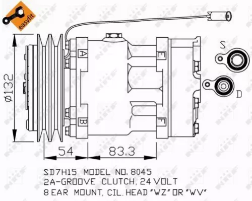 NRF Compressor, air conditioning (32469)