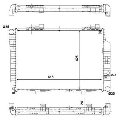 NRF Radiator, engine cooling (51284)