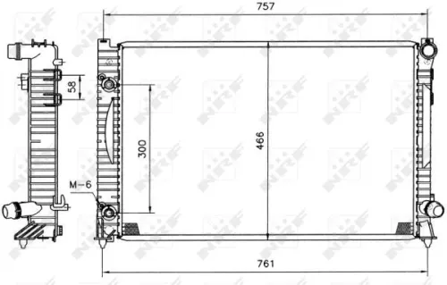 NRF Radiator, engine cooling (51586)