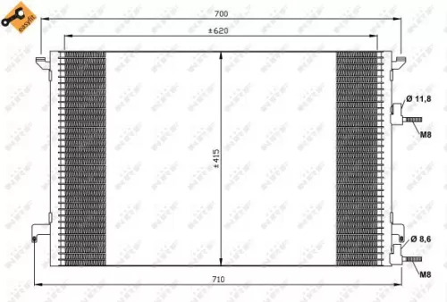NRF Condenser, air conditioning (35516)