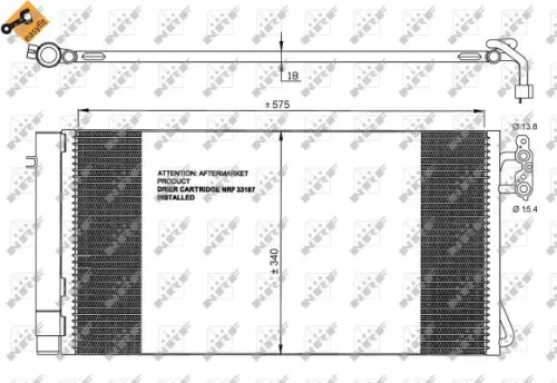 NRF Condenser, air conditioning (35773)