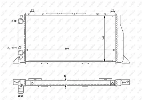 NRF Radiator, engine cooling (54603)