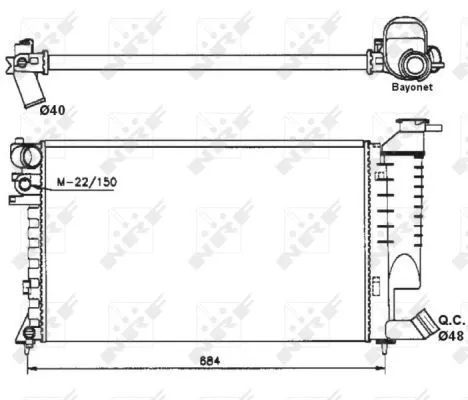 NRF Radiator, engine cooling (58183)