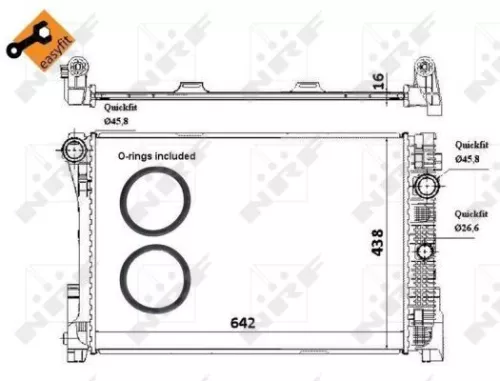 NRF Radiator, engine cooling (58336)