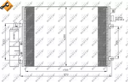 NRF Condenser, air conditioning (35430)