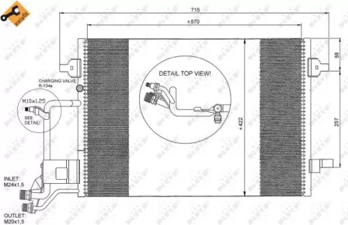 NRF Condenser, air conditioning (35199)