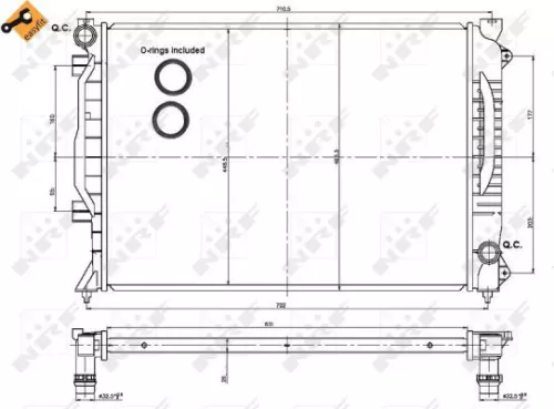 NRF Radiator, engine cooling (53443)