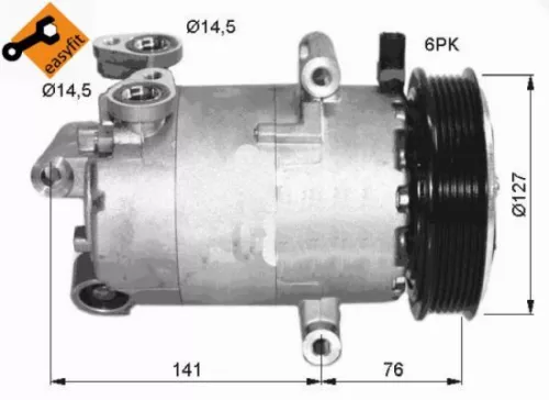 NRF Compressor, air conditioning (32411)