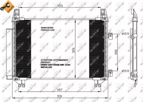 NRF Condenser, air conditioning (35653)