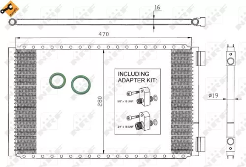 NRF Condenser, air conditioning (35950)