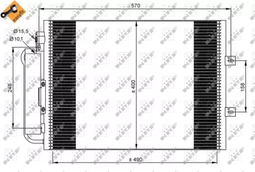 NRF Condenser, air conditioning (35879)
