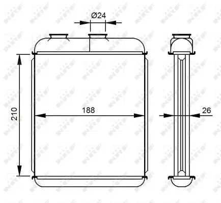 NRF Heat Exchanger, interior heating (53215)