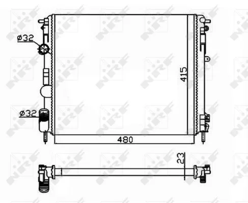 NRF Radiator, engine cooling (58148)