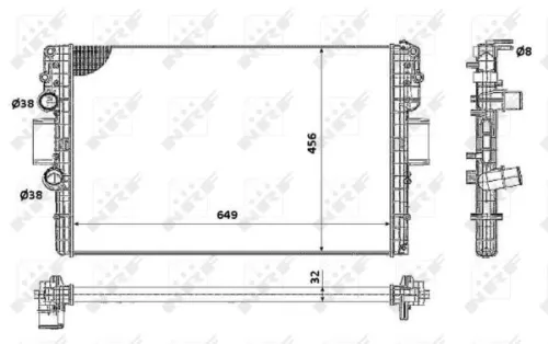 NRF Radiator, engine cooling (58361)