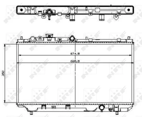 NRF Radiator, engine cooling (509512)