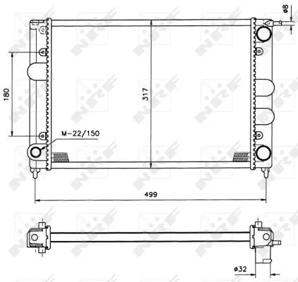 NRF Radiator, engine cooling (529505)