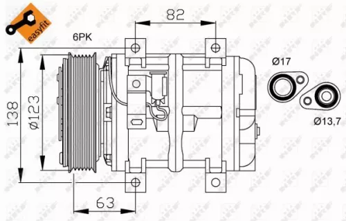 NRF Compressor, air conditioning (32112)