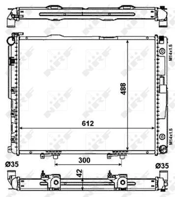 NRF Radiator, engine cooling (53786)