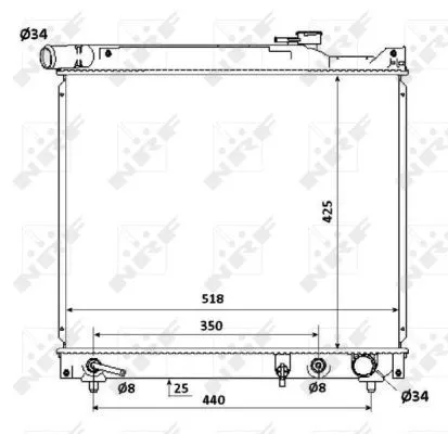 NRF Radiator, engine cooling (53912)