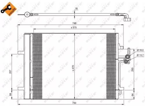 NRF Condenser, air conditioning (35850)