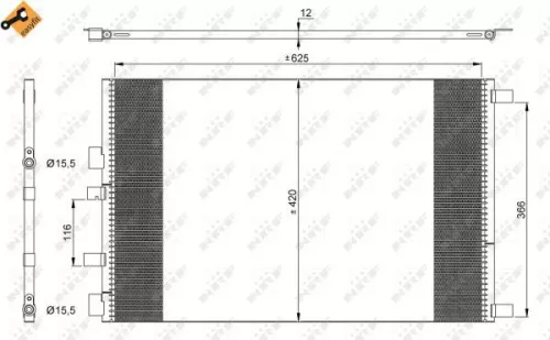 NRF Condenser, air conditioning (35913)
