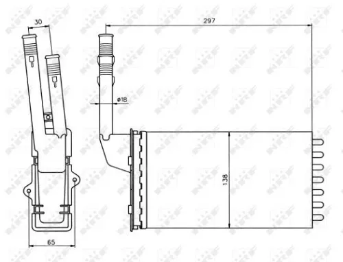 NRF Heat Exchanger, interior heating (58064)