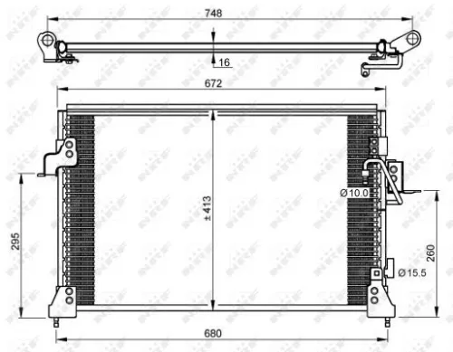 NRF Condenser, air conditioning (35754)