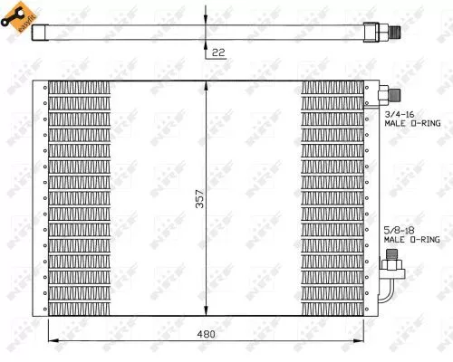 NRF Condenser, air conditioning (35956)