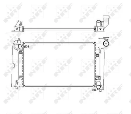 NRF Radiator, engine cooling (53397)