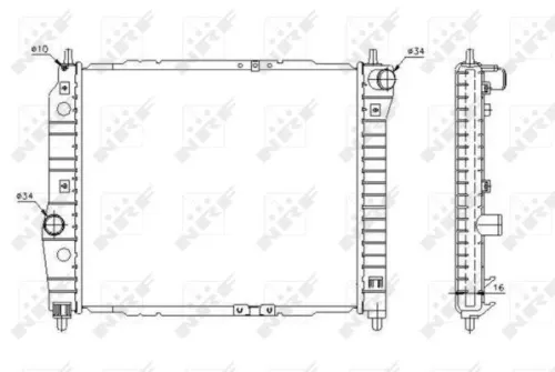 NRF Radiator, engine cooling (53637)
