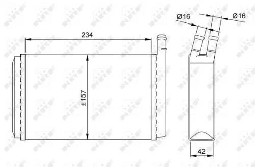 NRF Heat Exchanger, interior heating (58614)