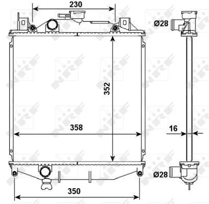 NRF Radiator, engine cooling (507644)