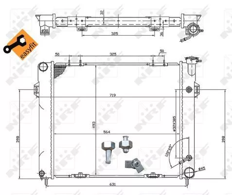 NRF Radiator, engine cooling (50202)