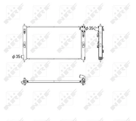 NRF Radiator, engine cooling (53593)