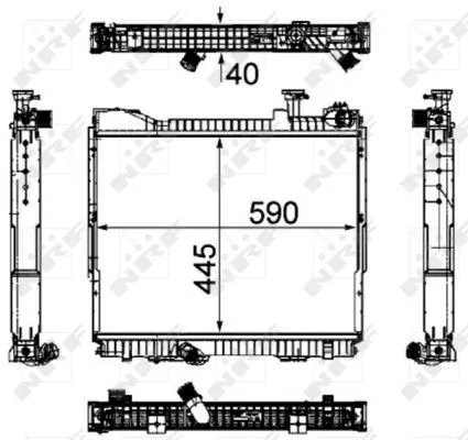 NRF Radiator, engine cooling (53860)