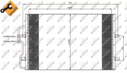 NRF Condenser, air conditioning (35802)