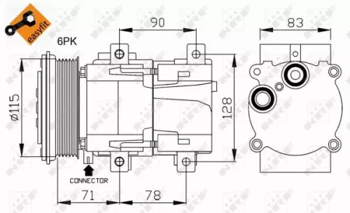 NRF Compressor, air conditioning (32110)