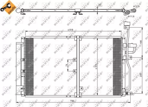 NRF Condenser, air conditioning (35797)