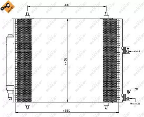 NRF Condenser, air conditioning (35669)